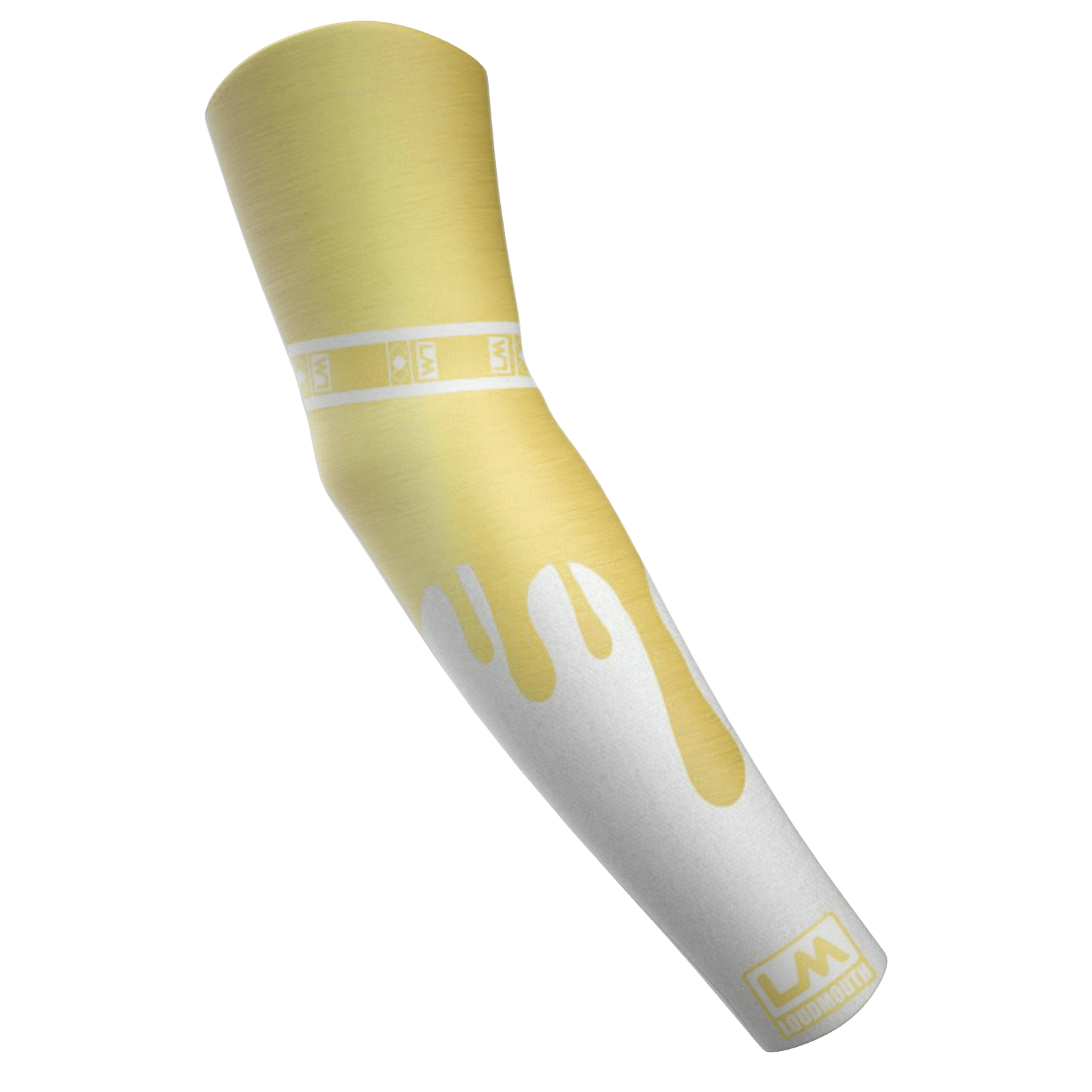 Shock Doctor Adult Showtime Compression Arm Sleeve - White & Gold - M Each