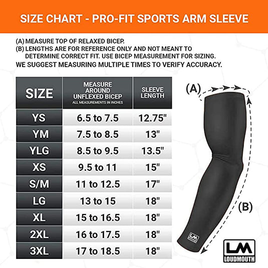 How to Determine Your UV Compression Arm Sleeve Size – From Youth